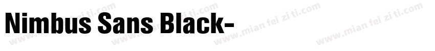 Nimbus Sans Black字体转换